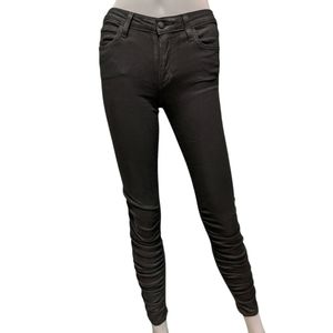 Joe's Jeans Black Ruched Skinny Ankle Jeans, 25
